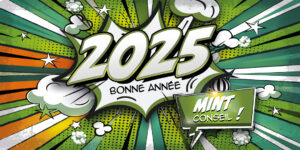 Carte de vœux 2025 MINT Conseil – Une année sous le signe de l'innovation et du partage.